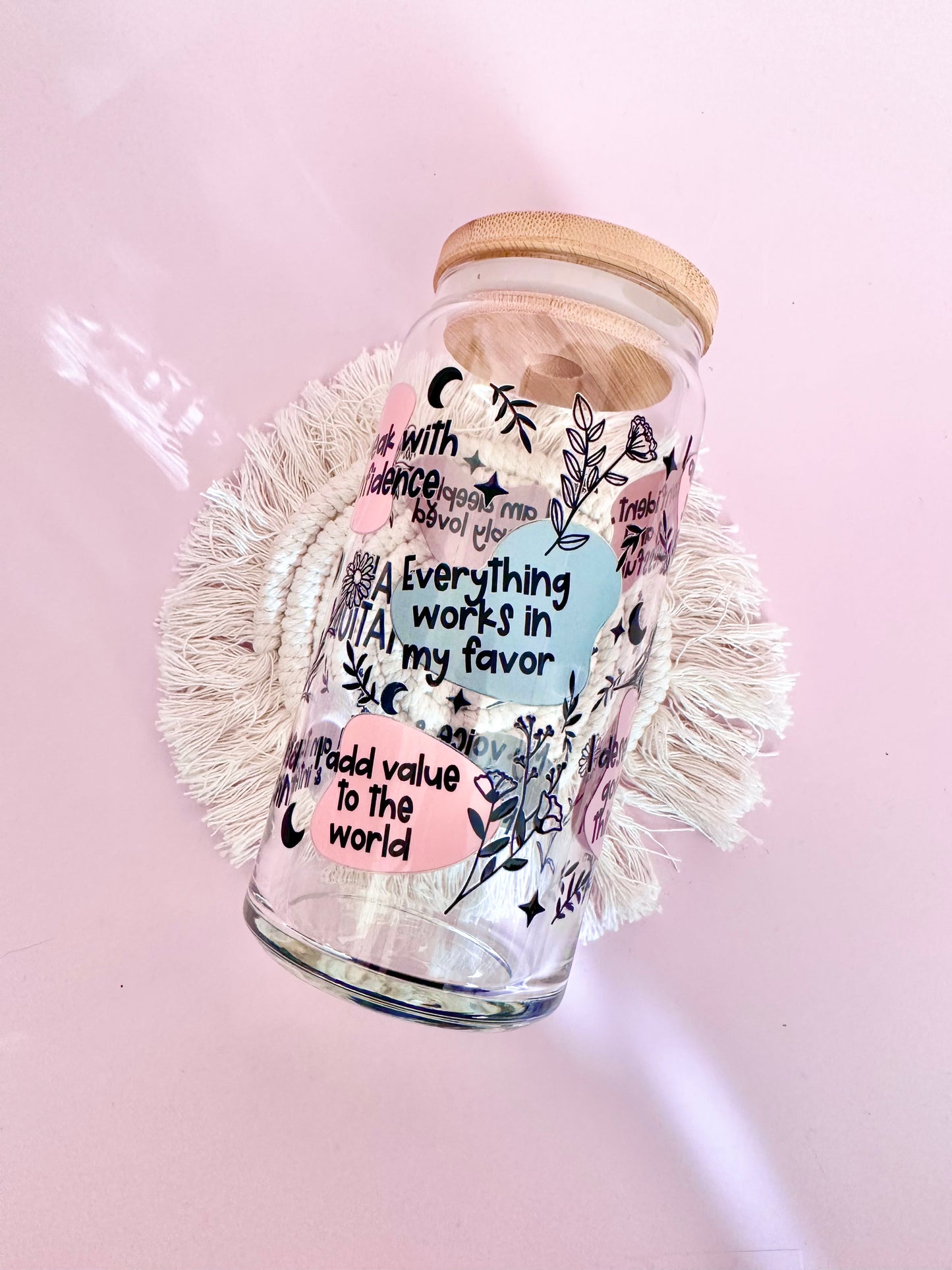 My Daily Affirmations Glass Cup