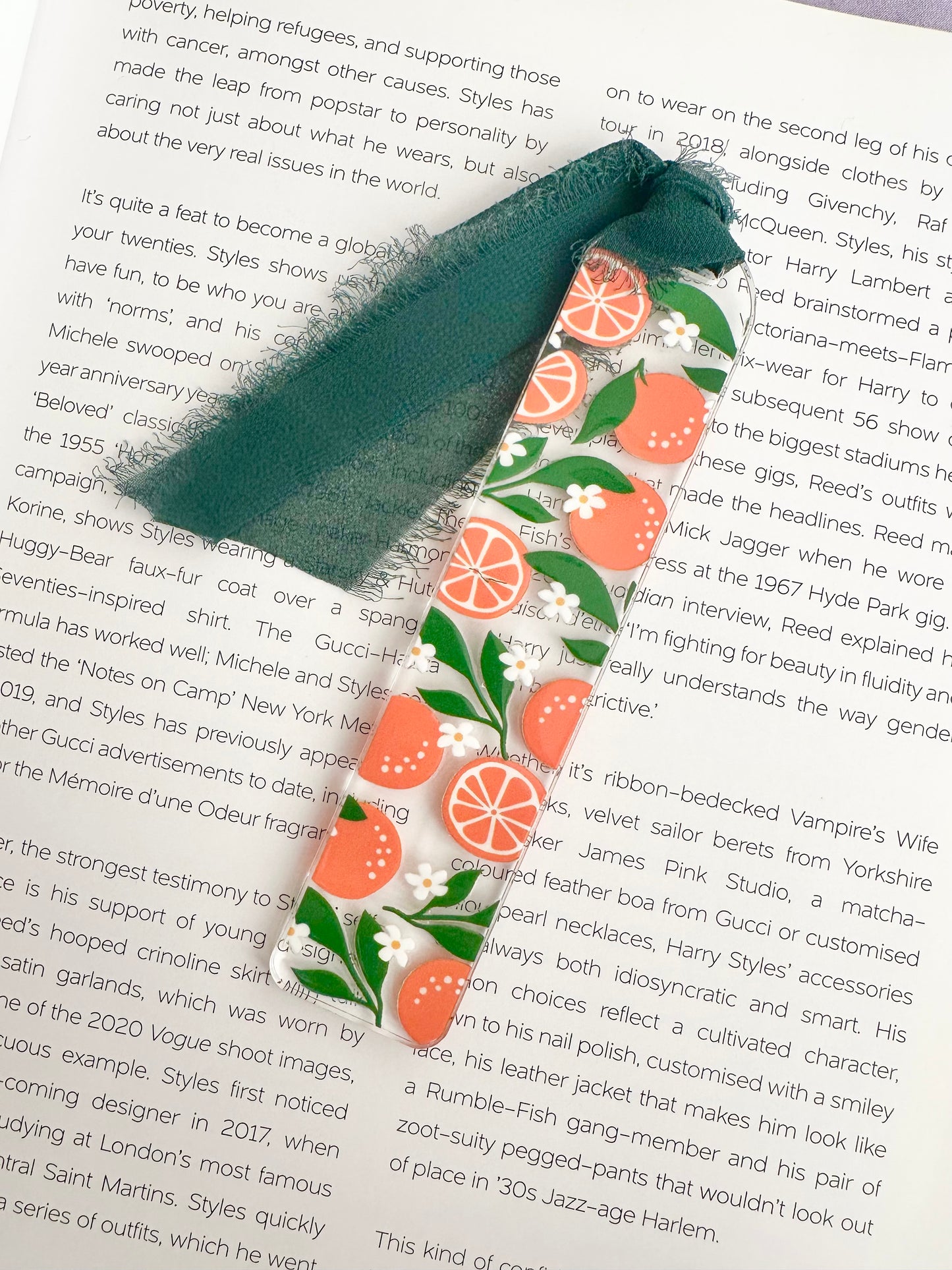 Oranges Acrylic Bookmark