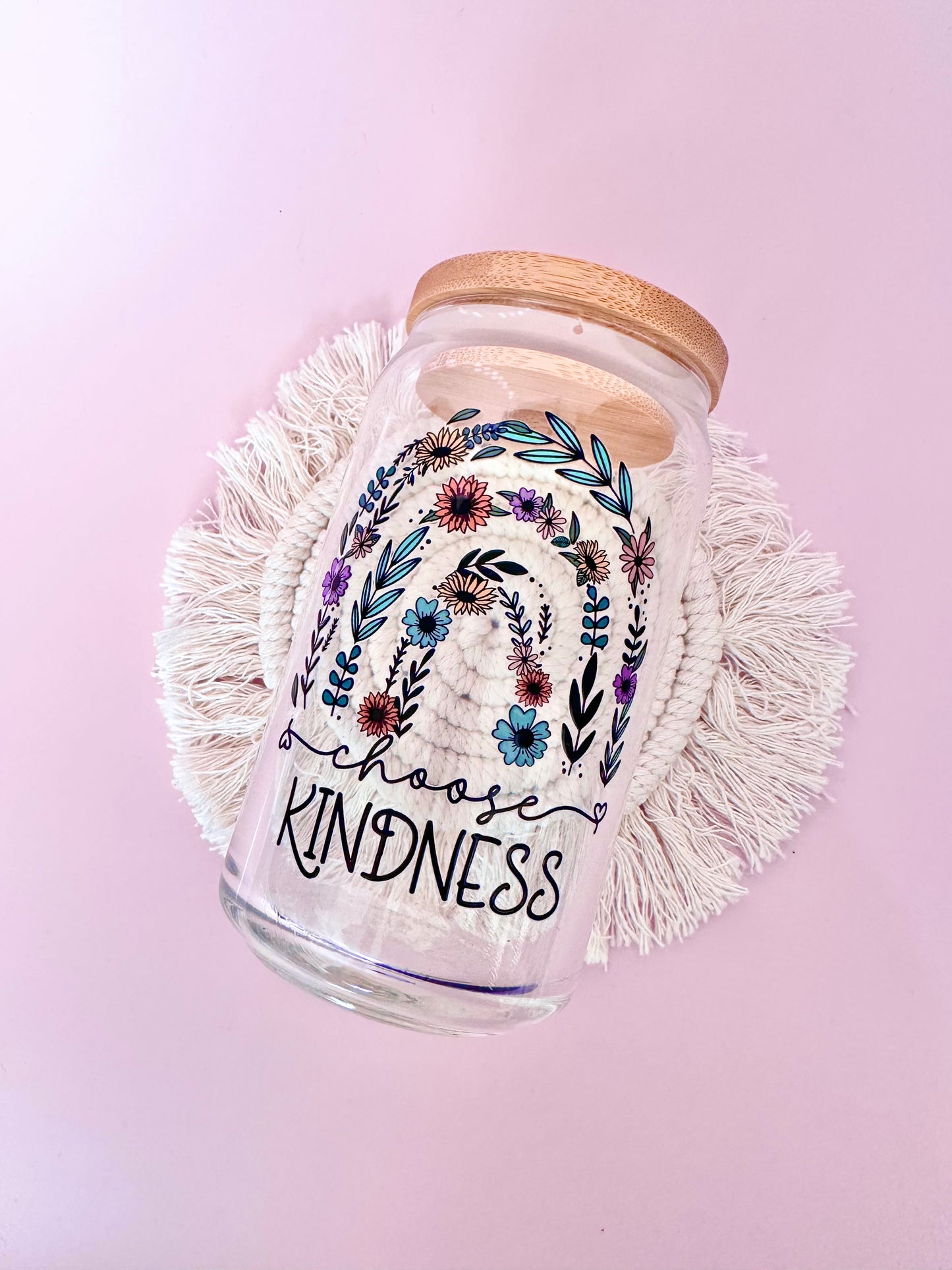 Choose Kindness Glass Cup