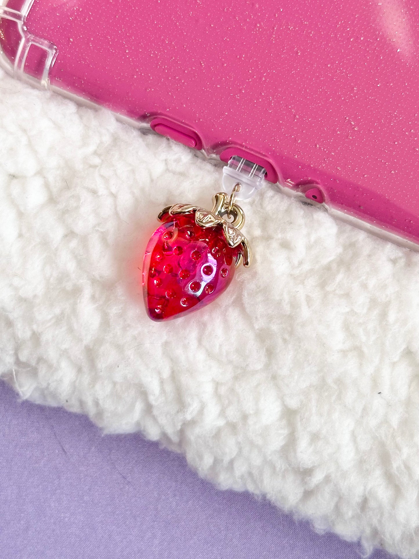 Iridescent Strawberry e-Reader Charm