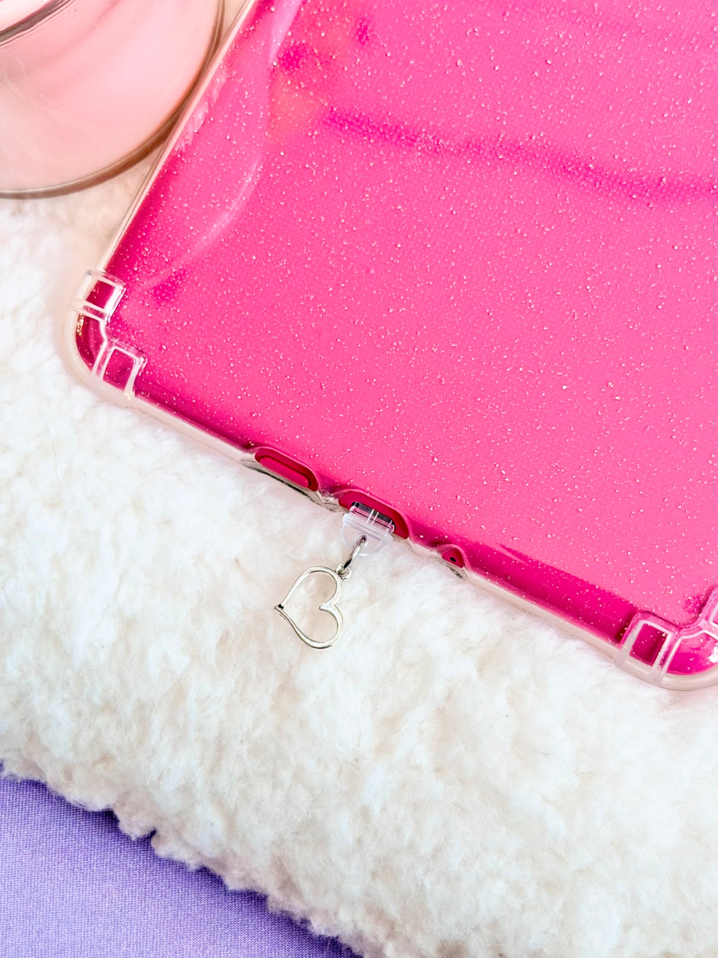 Silver Heart e-Reader Charm