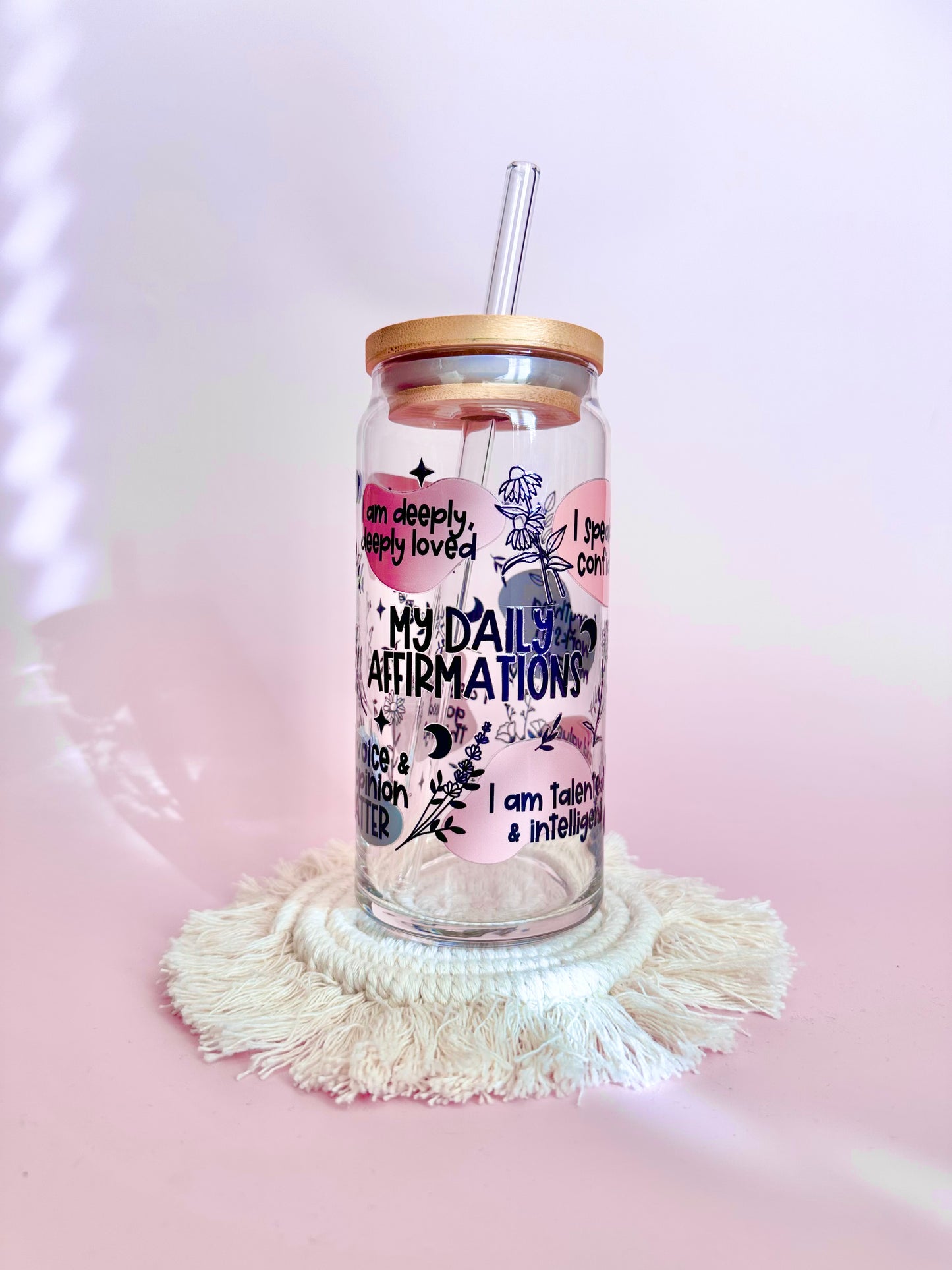 My Daily Affirmations Glass Cup