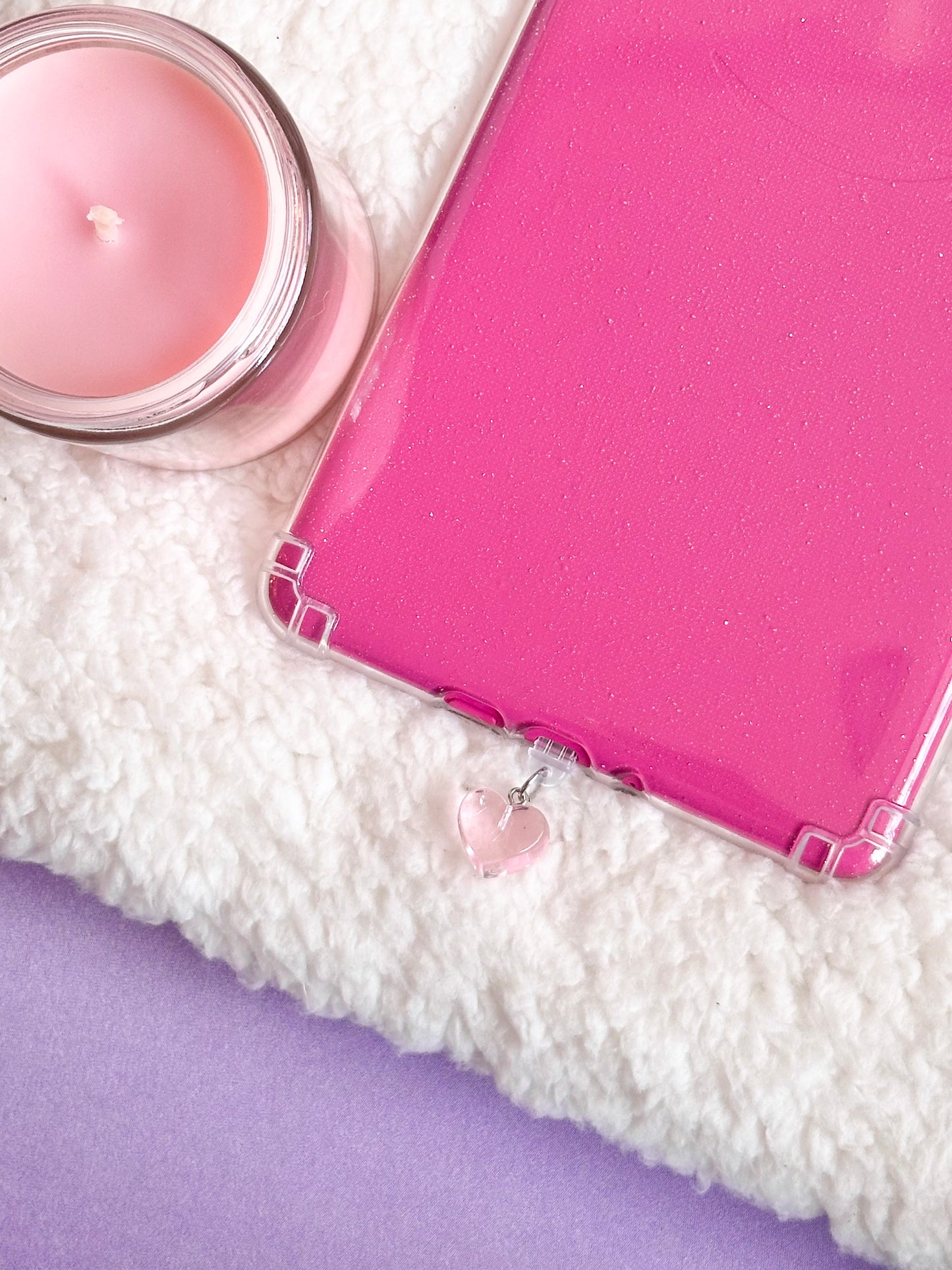 Pink Heart e-Reader Charm