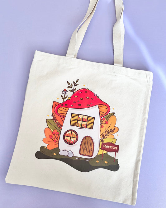Mushroom Bookstore Tote Bag
