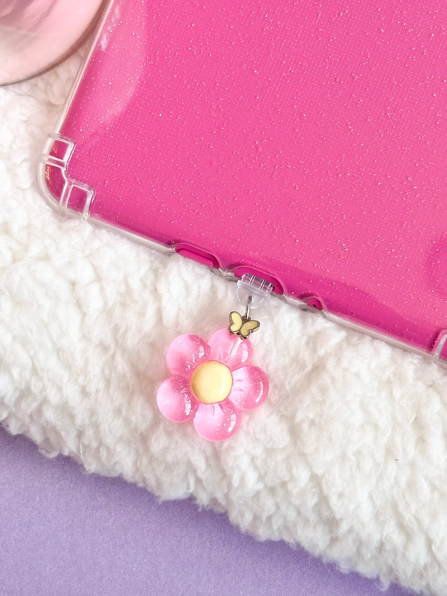 Pink Daisy e-Reader Charm