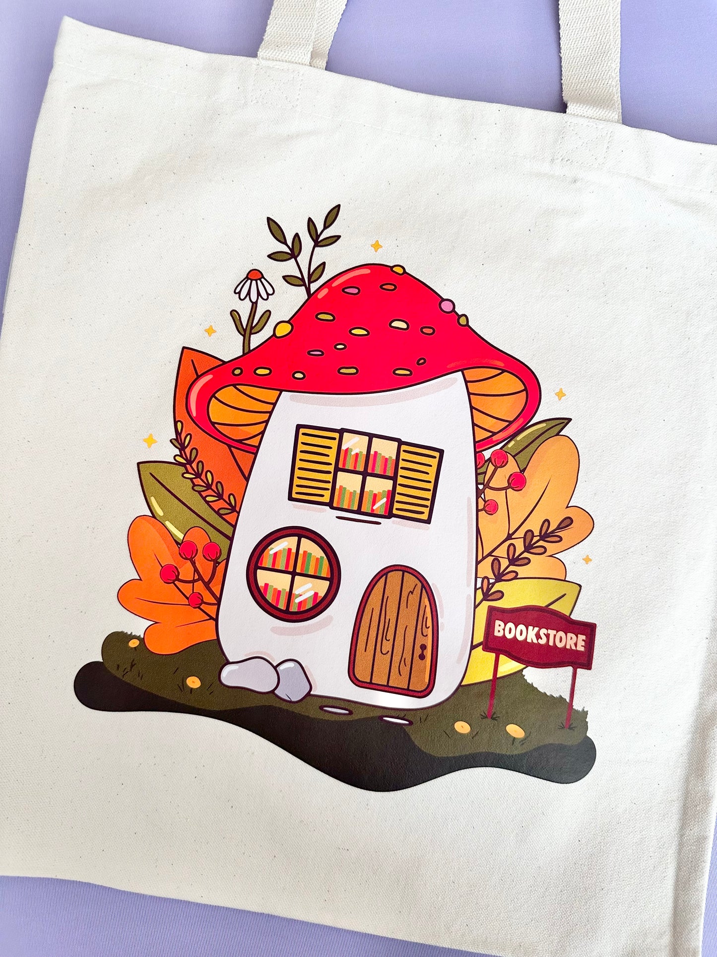 Mushroom Bookstore Tote Bag