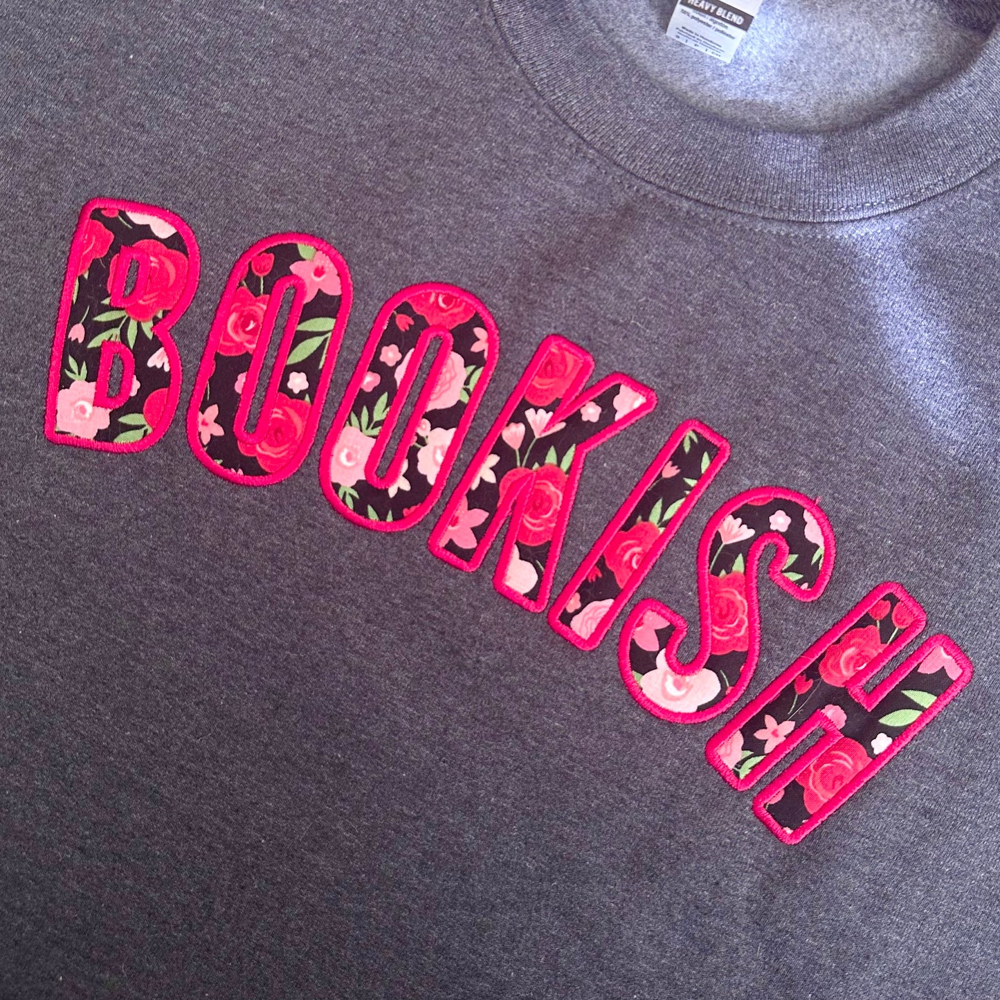 Bookish Applique Crewneck Sweater