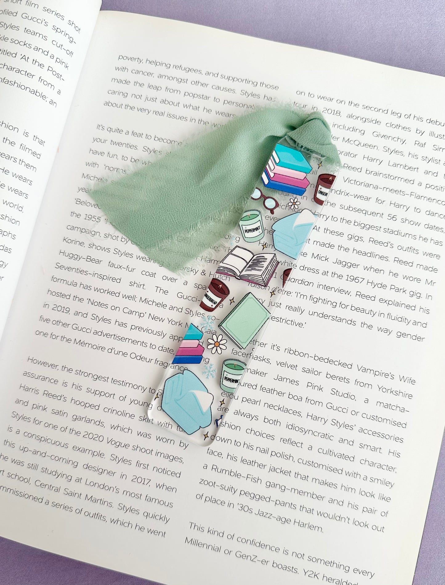 Winter Reads Acrylic Bookmark