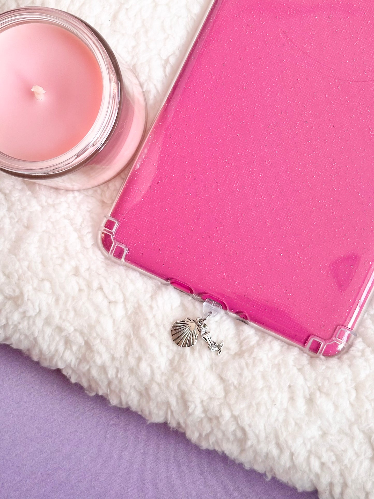 Silver Mermaid & Seashell e-Reader Charm