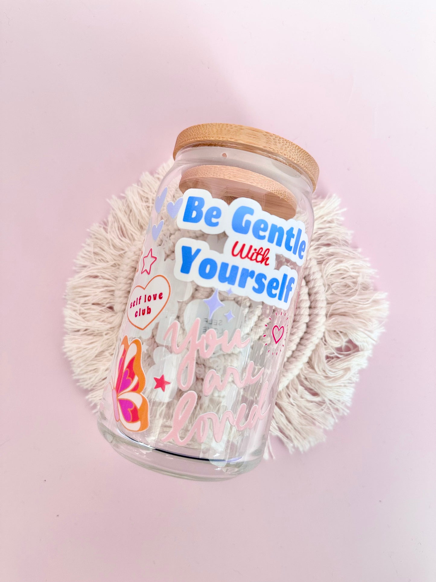 Be Gentle with Yourself Glass Cup