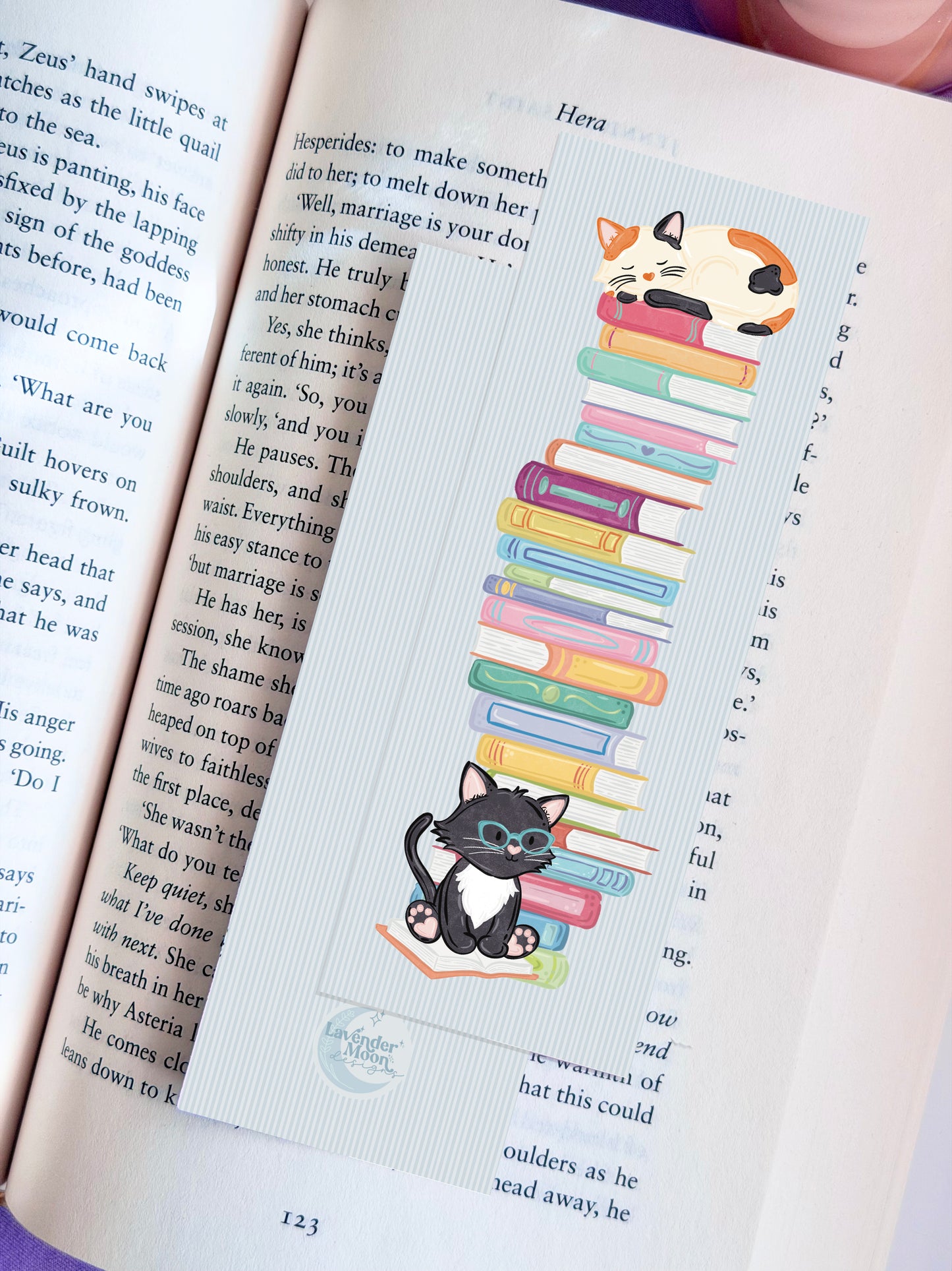 Cats On Books Paper Bookmark