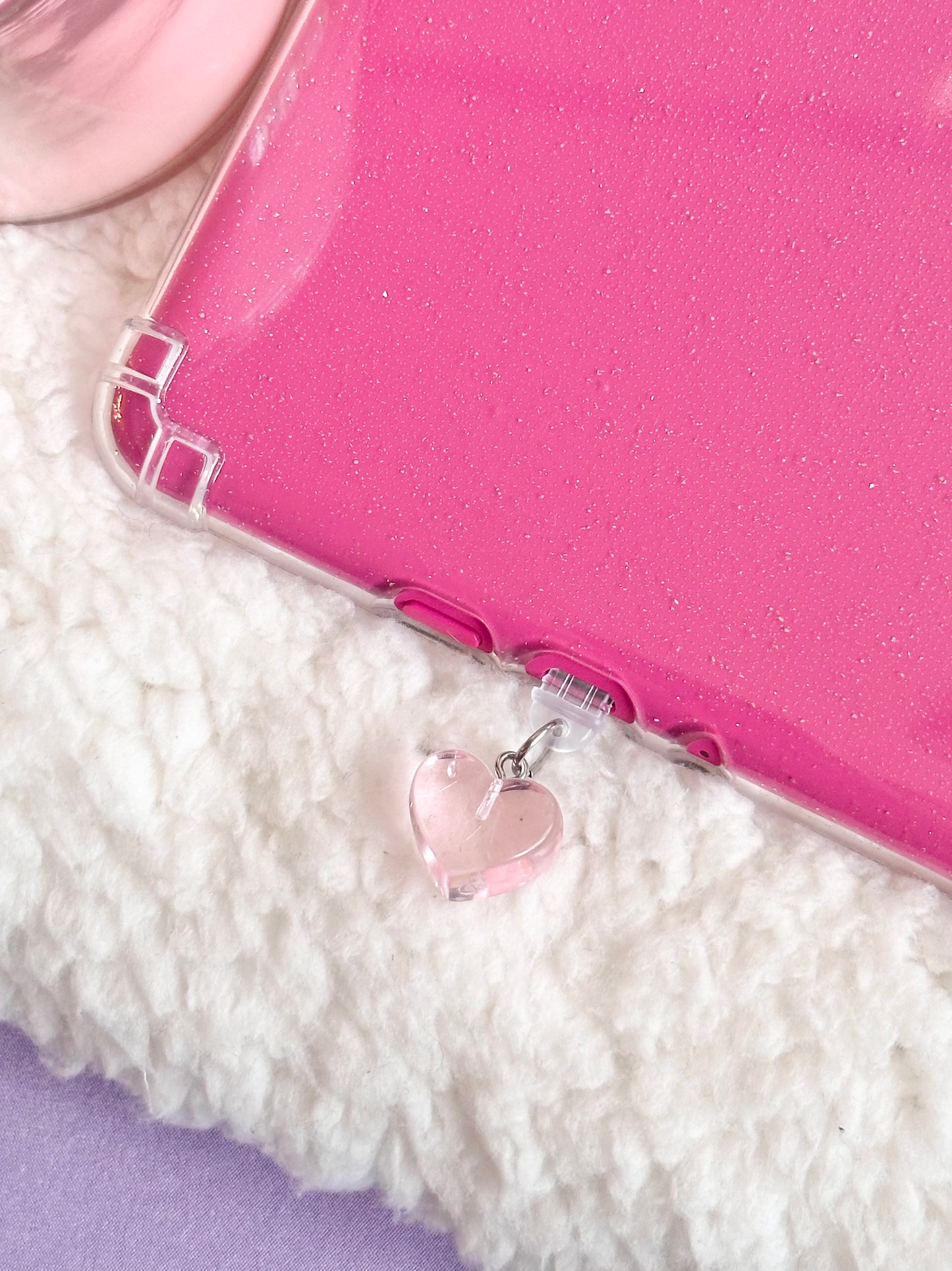 Pink Heart e-Reader Charm