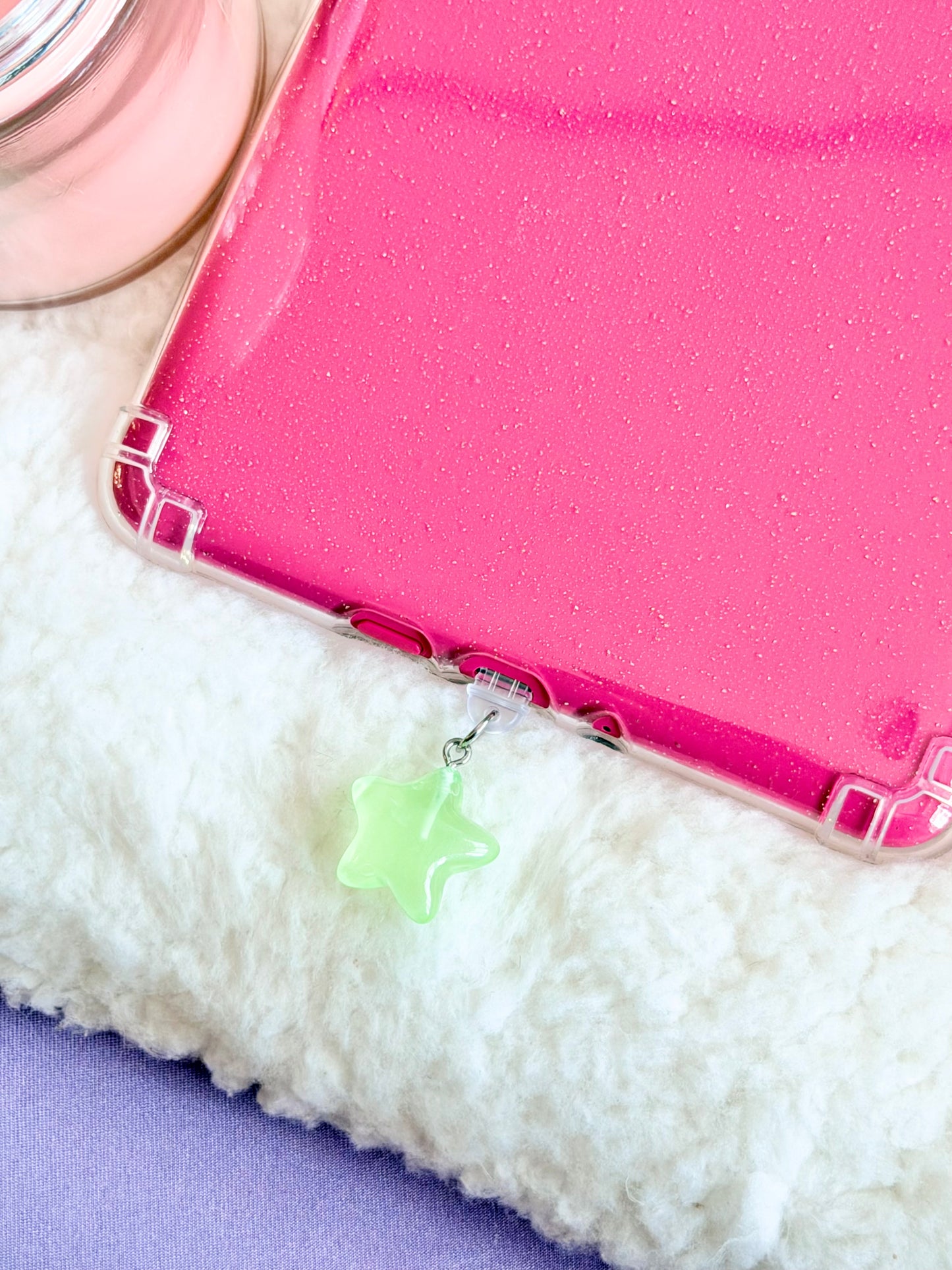 Glow in the Dark Green Star e-Reader Charm