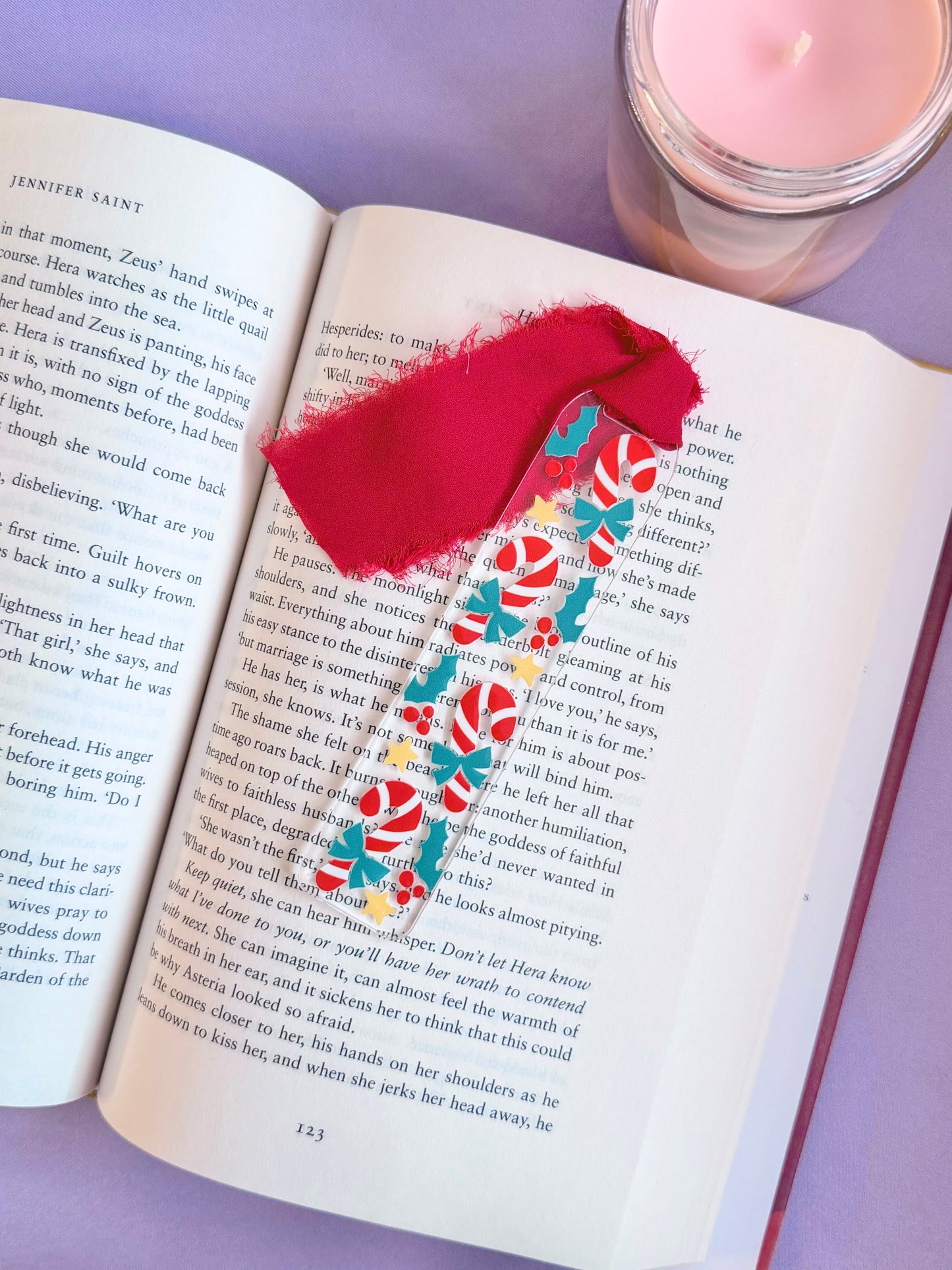 Candy Canes Acrylic Bookmark