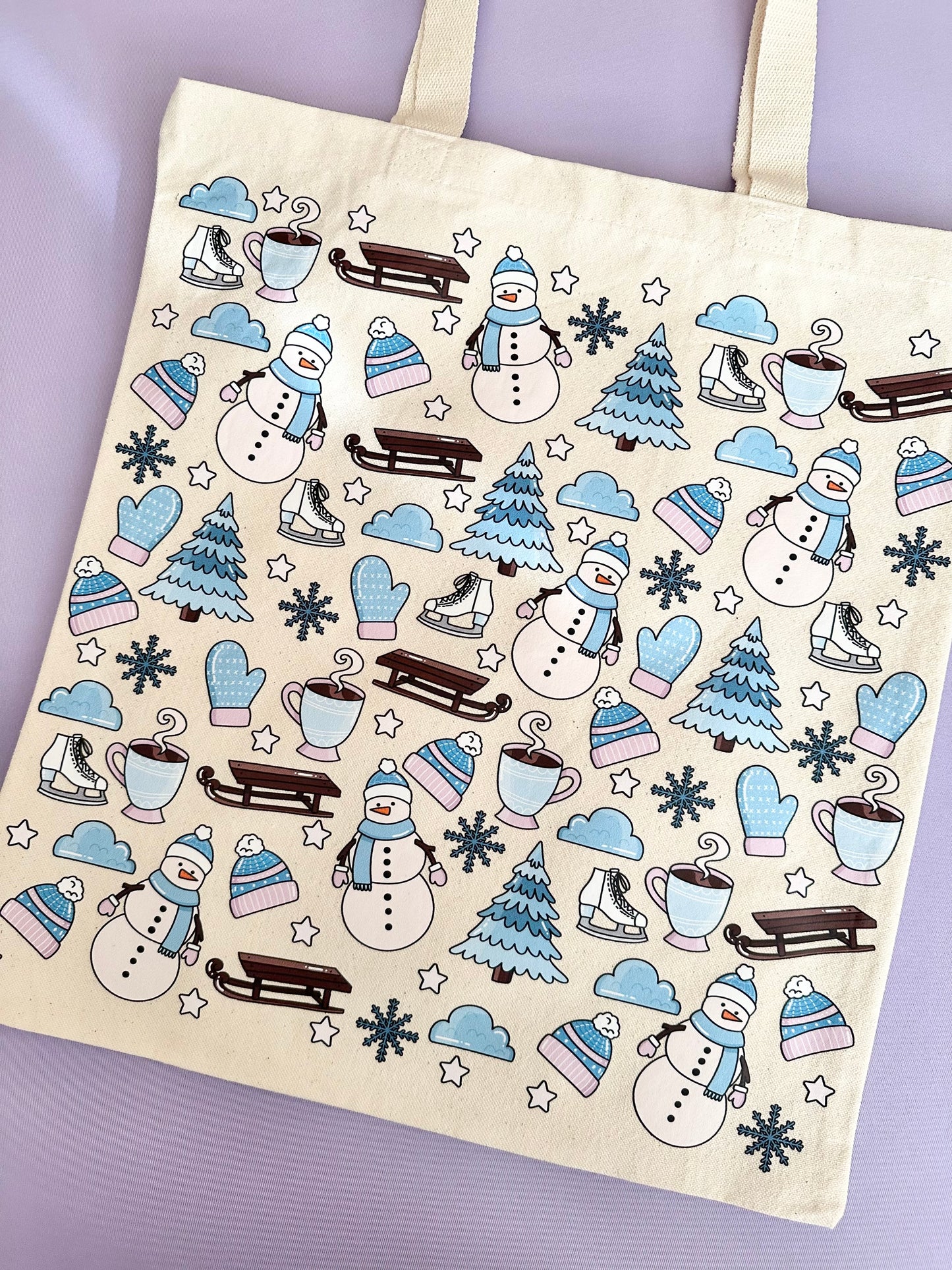 Winter Snowmen Tote Bag