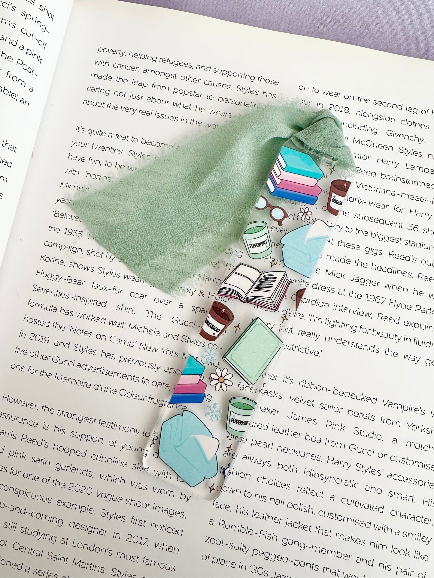 Winter Reads Acrylic Bookmark
