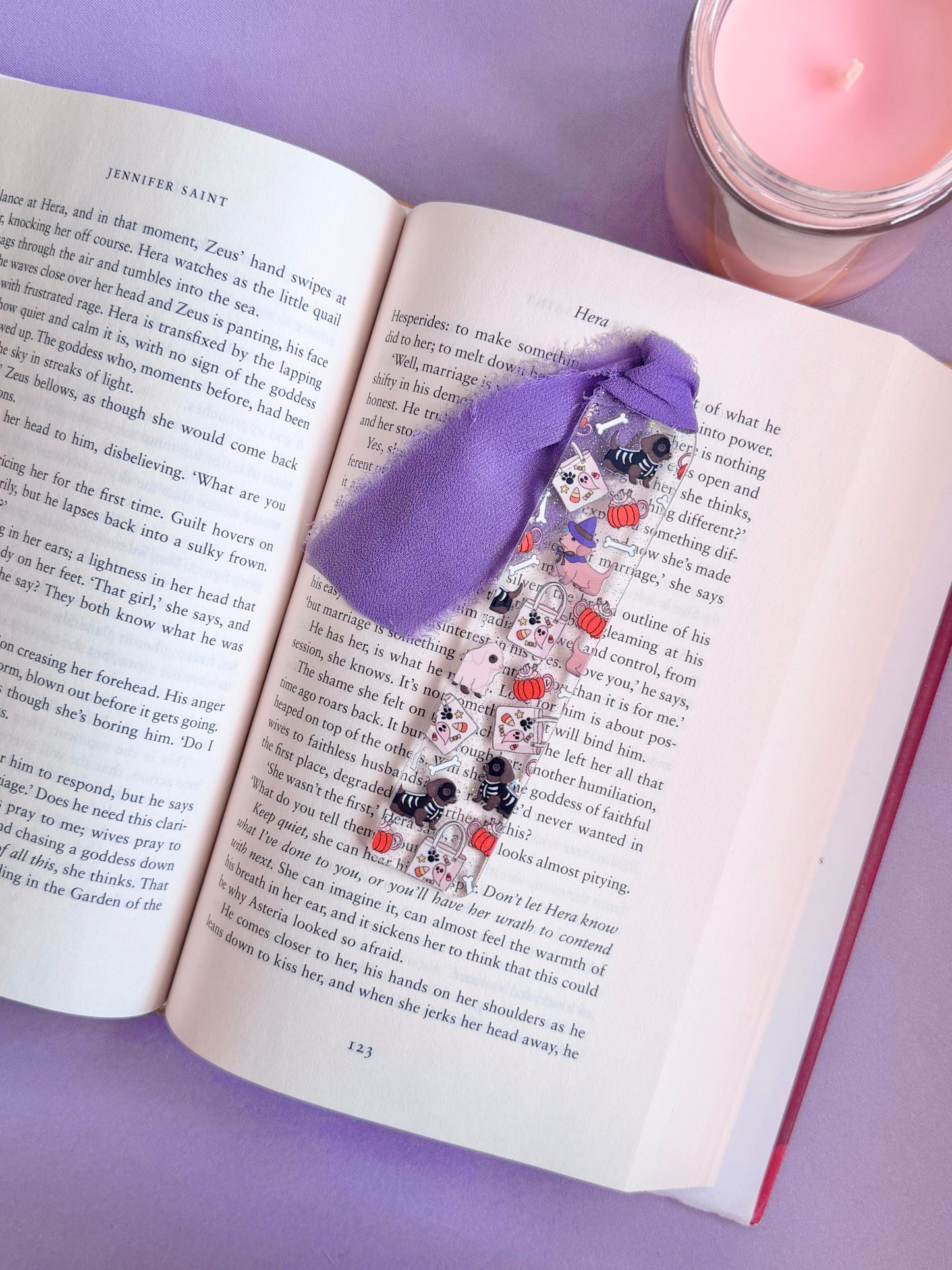 Halloween Dogs Glitter Acrylic Bookmark
