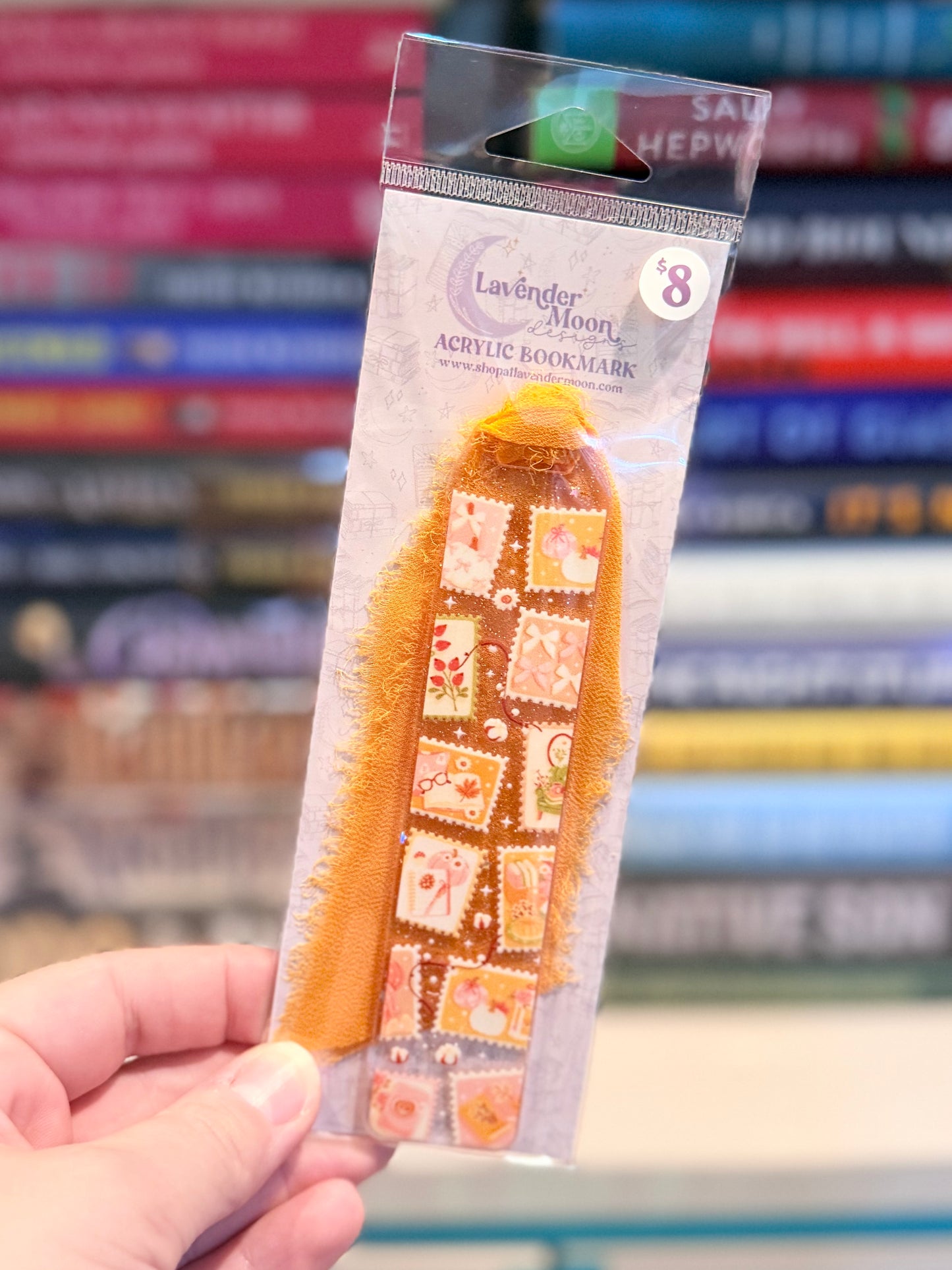 Cozy Fall Stamps Glitter Acrylic Bookmark