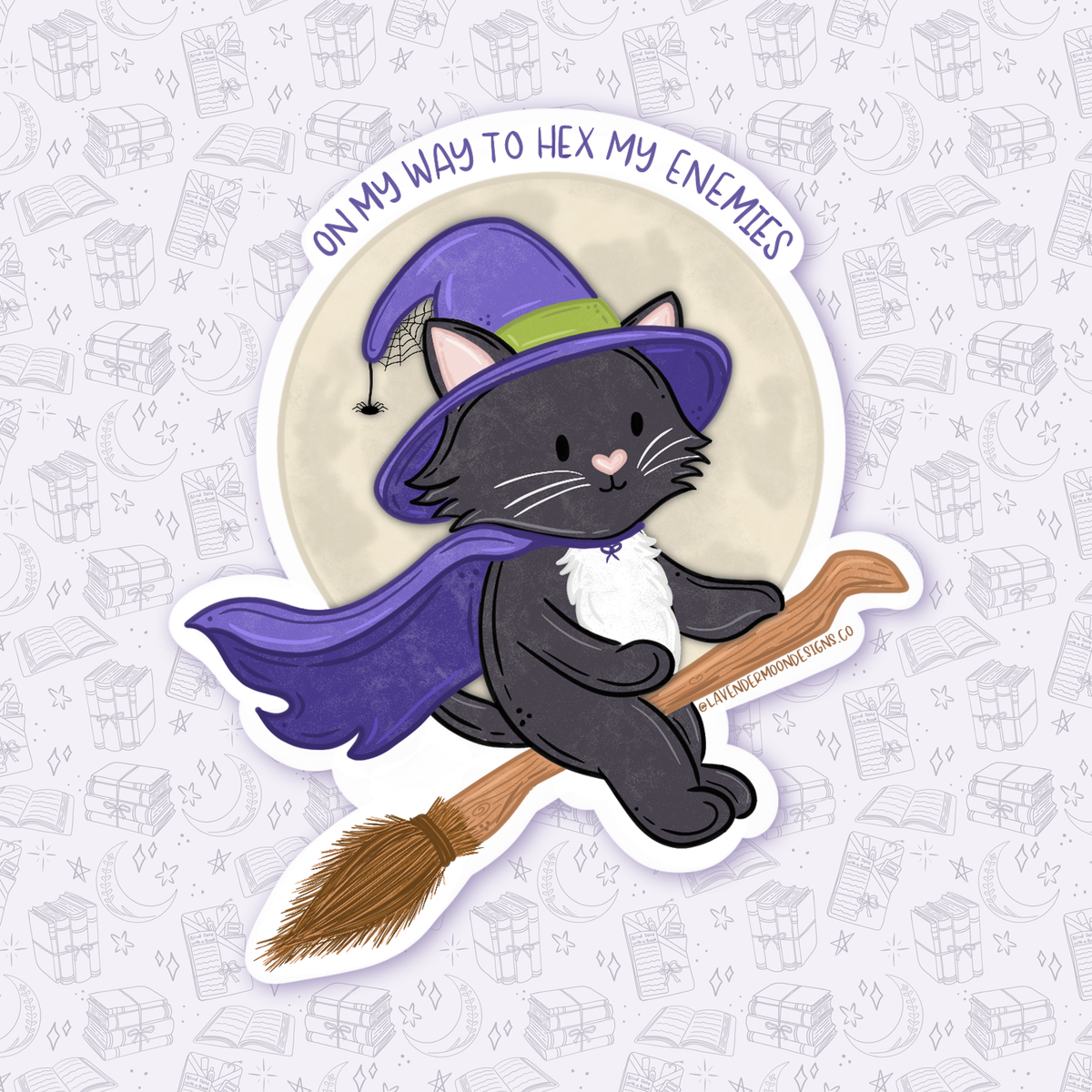 On My Way To Hex My Enemies Glitter Sticker