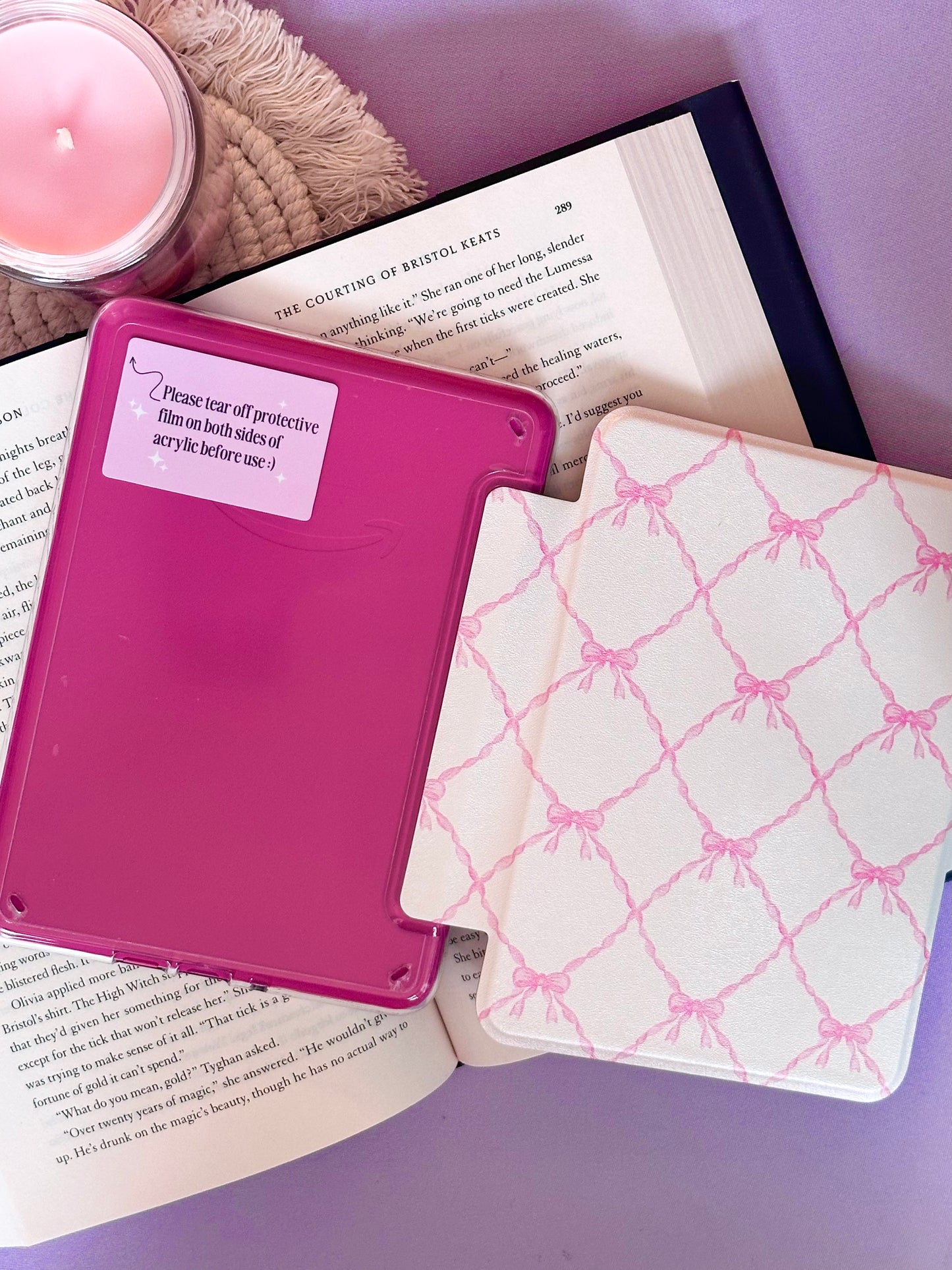 Coquette Pink Bows Kindle Case (7" - 12th Gen. Kindle & Colorsoft)