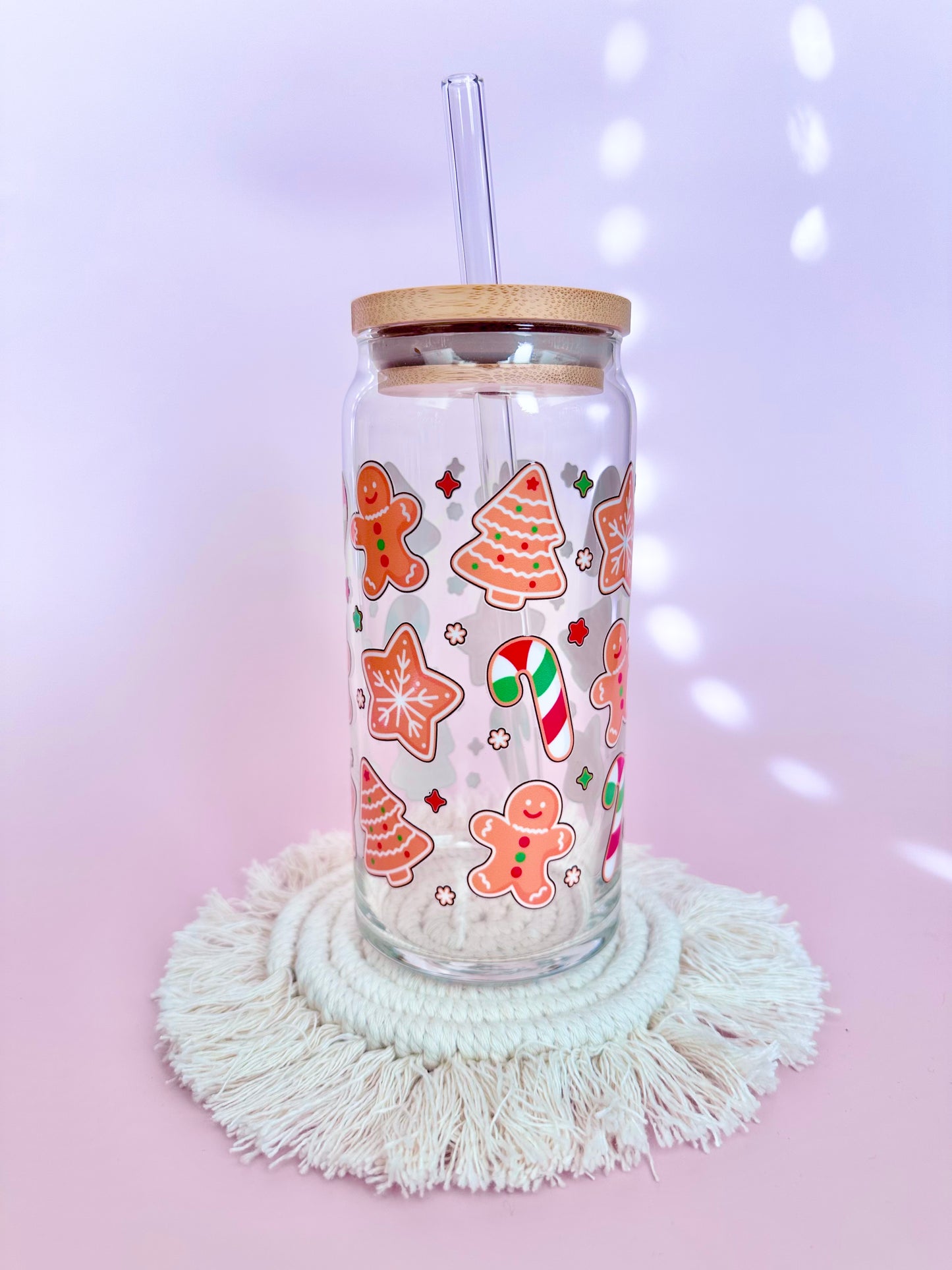 Gingerbread Cookies Glass Cup