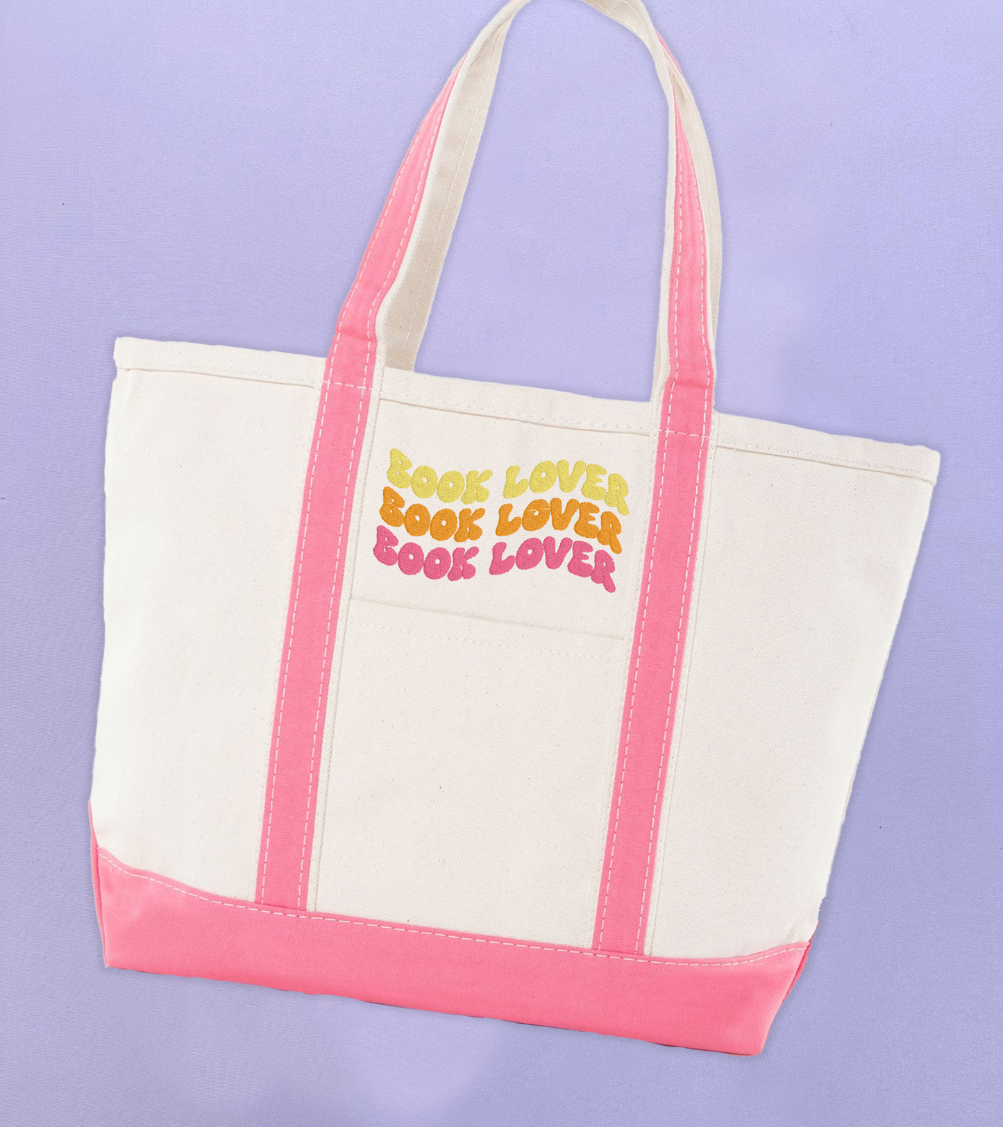Sunset Book Lover Zipper Tote Bag