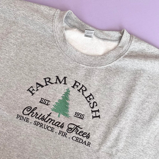 Fresh Farm Trees Crewneck Sweater