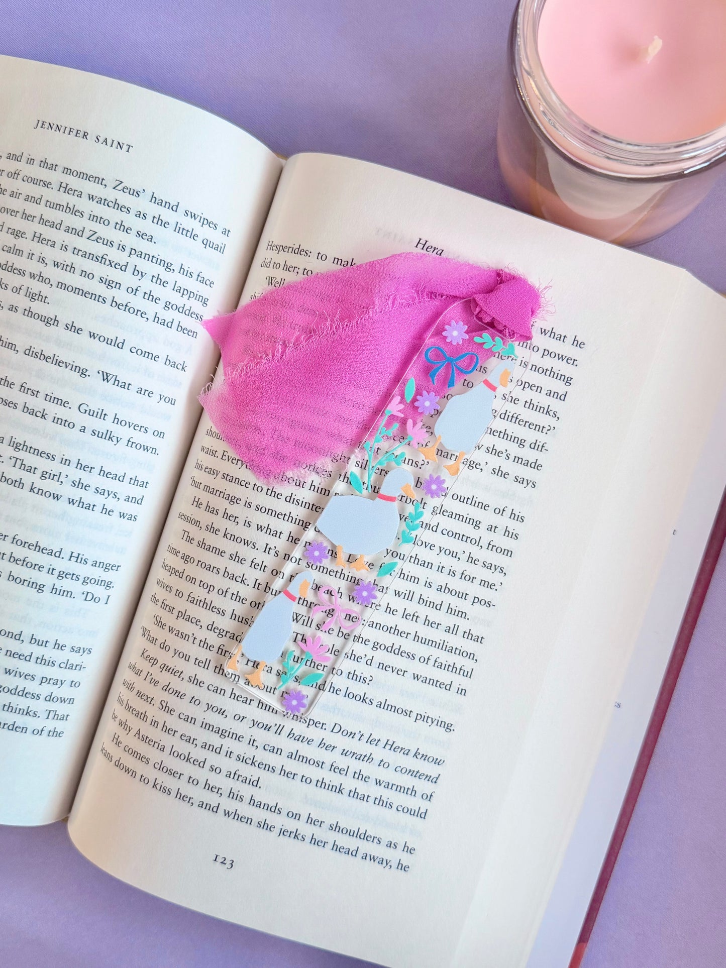 Pastel Ducks Acrylic Bookmark