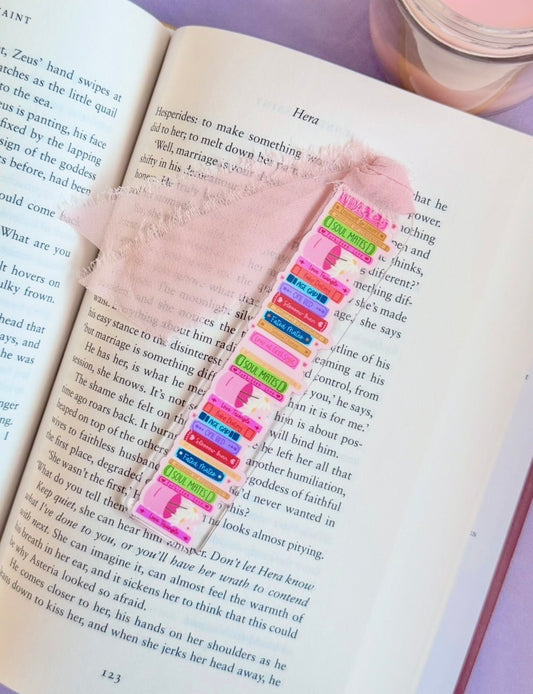 Romance Tropes Acrylic Bookmark