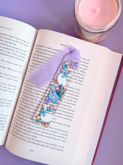 Ducks & Tulips Glitter Acrylic Bookmark