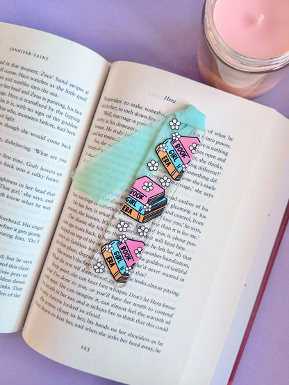 Book Girl Era Glitter Acrylic Bookmark
