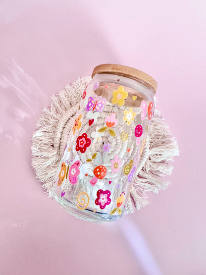 Retro Spring Field Glass Cup