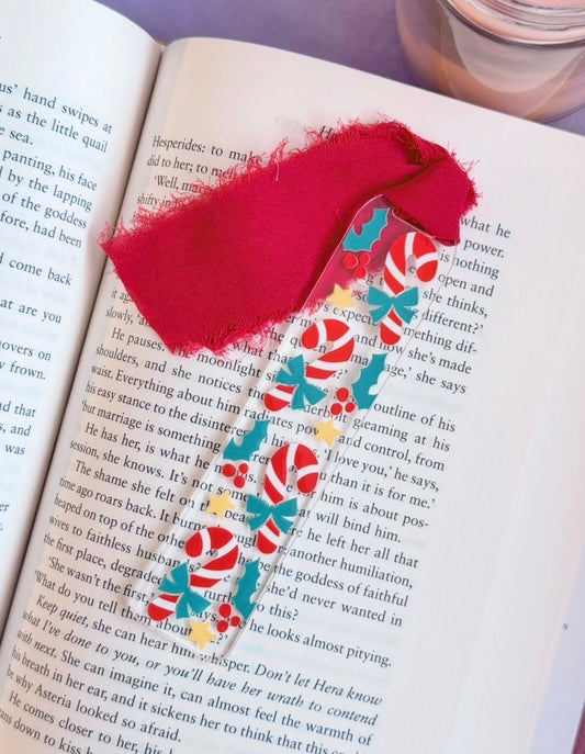 Candy Canes Acrylic Bookmark