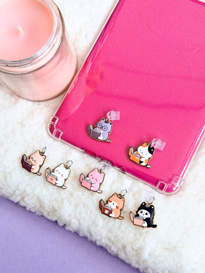 Cats Reading e-Reader Charm