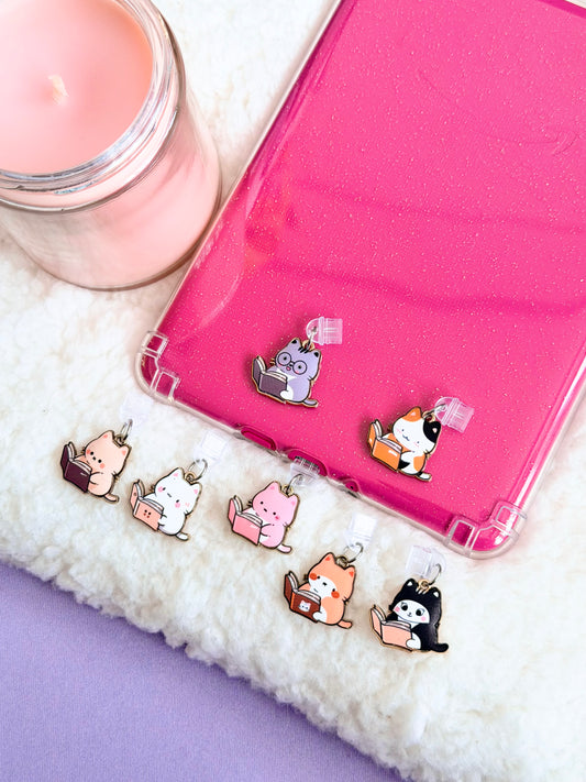 Cats Reading e-Reader Charm