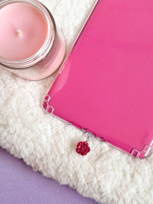 Red Rose e-Reader Charm