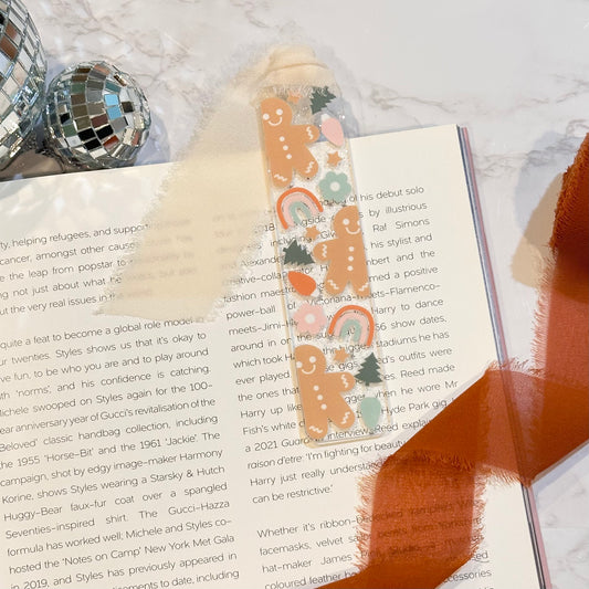 Gingerbread Acrylic Bookmark (Cream)