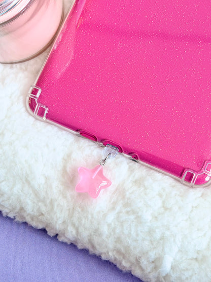 Glow in the Dark Pink Star e-Reader Charm