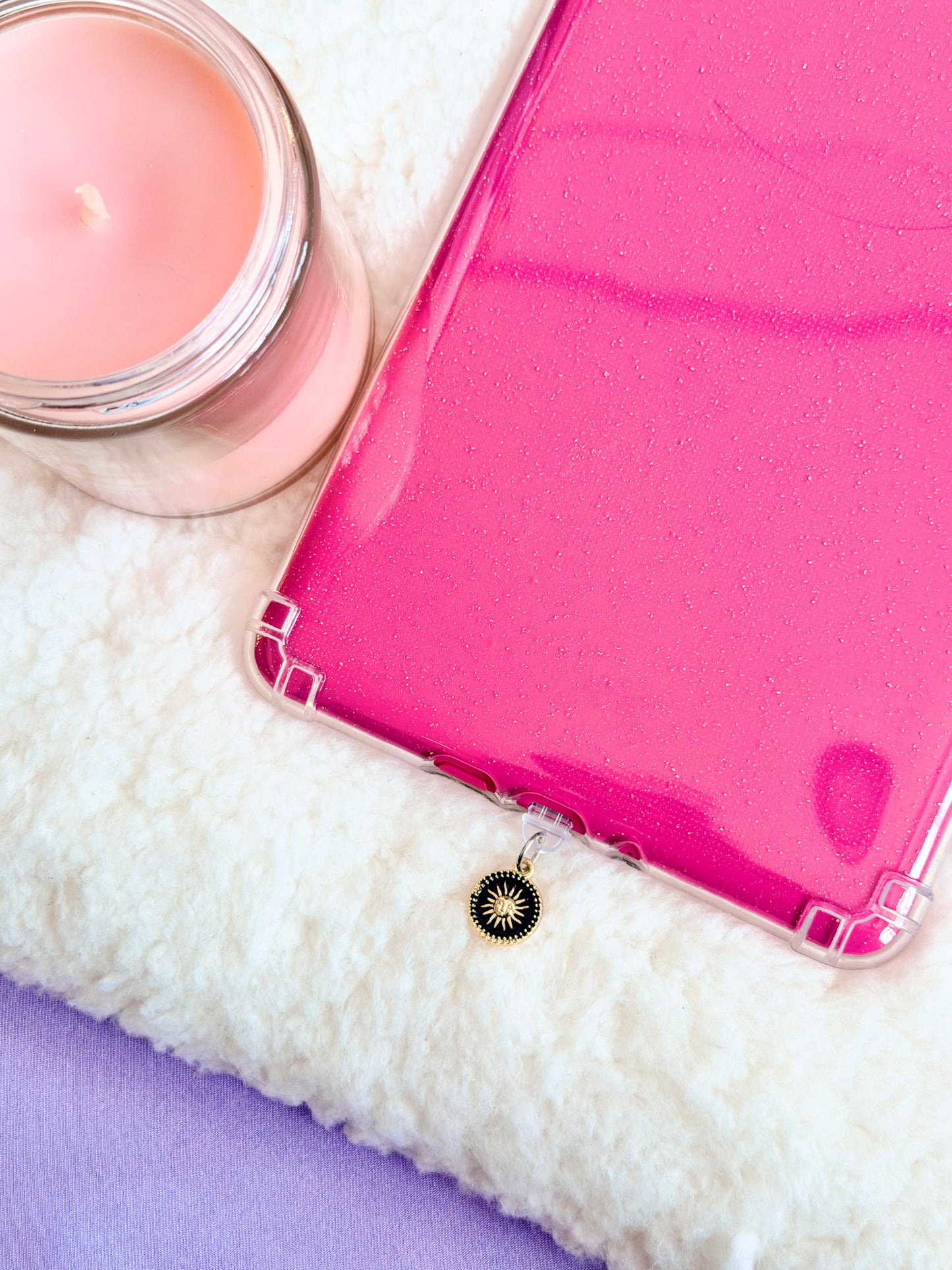 Black & Gold Sun e-Reader Charm