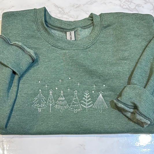 Sketchy Trees Crewneck Sweater