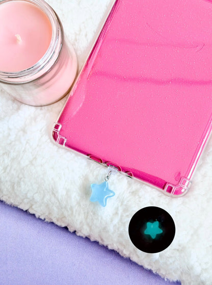 Glow in the Dark Blue Star e-Reader Charm