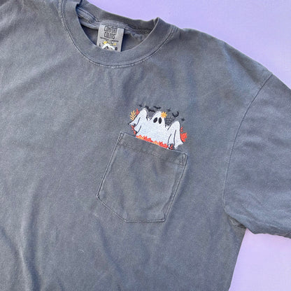 Pocket Ghostie T-shirt (Pepper)