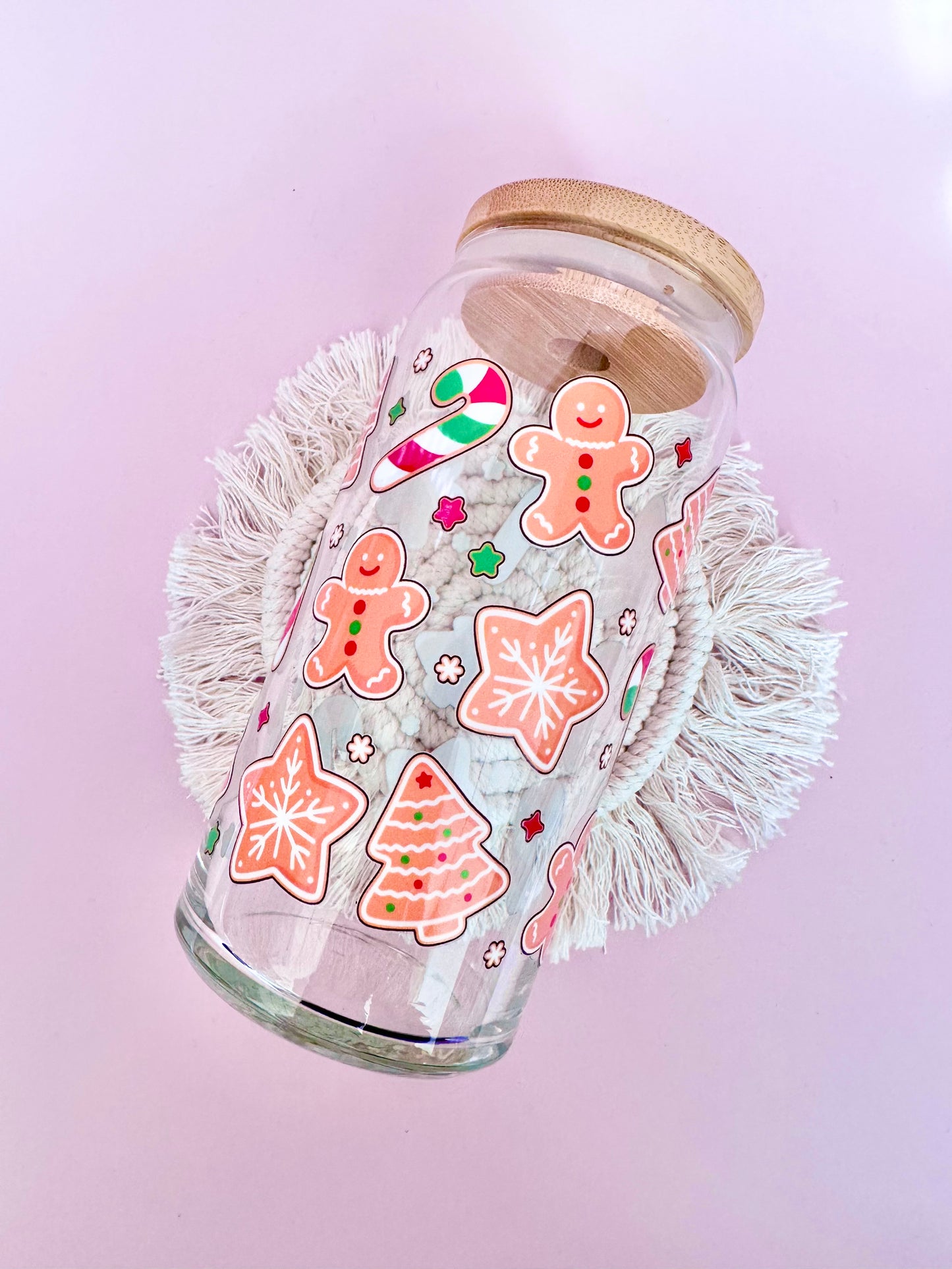 Gingerbread Cookies Glass Cup