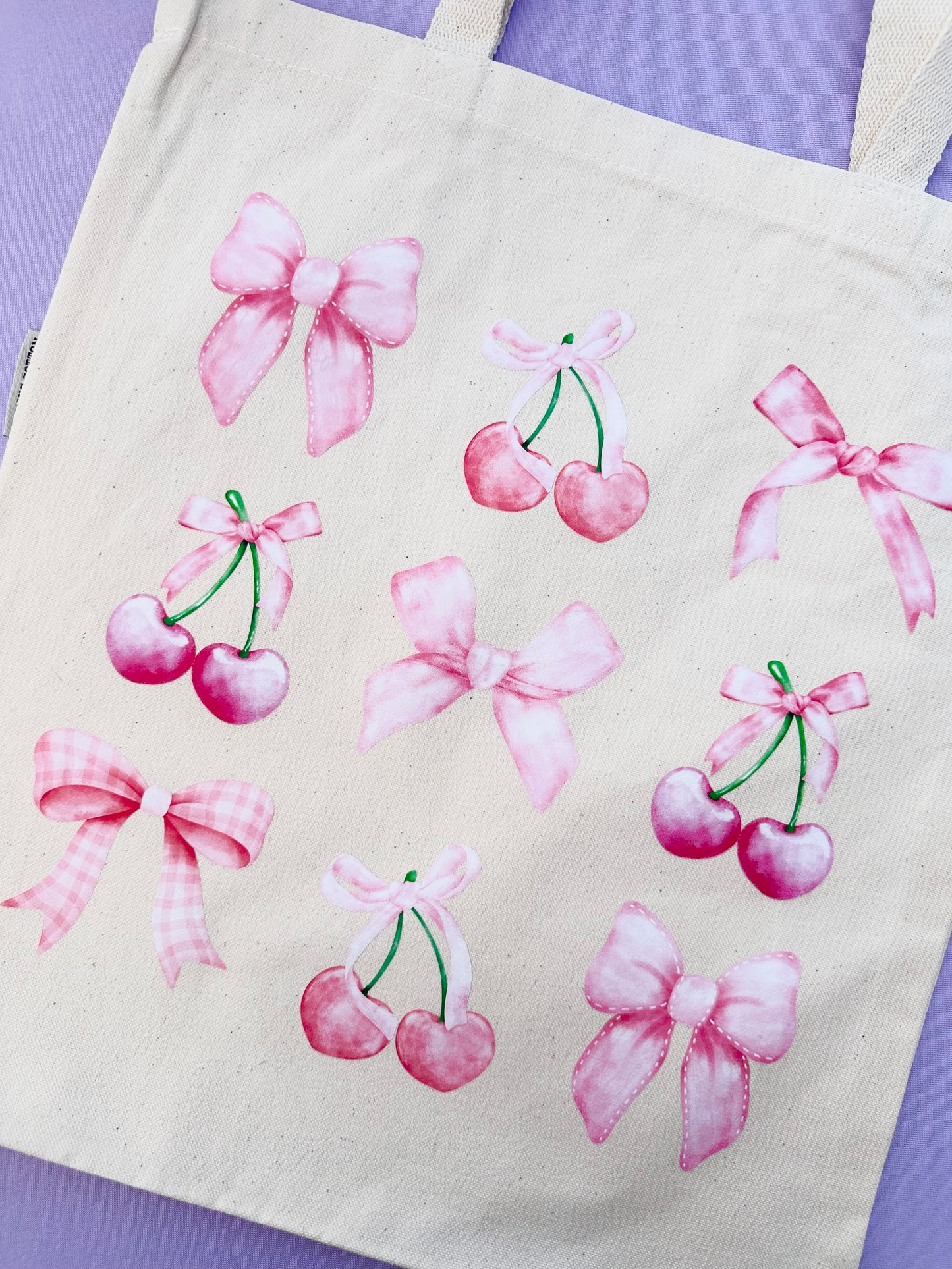 Cherries & Bows Tote Bag