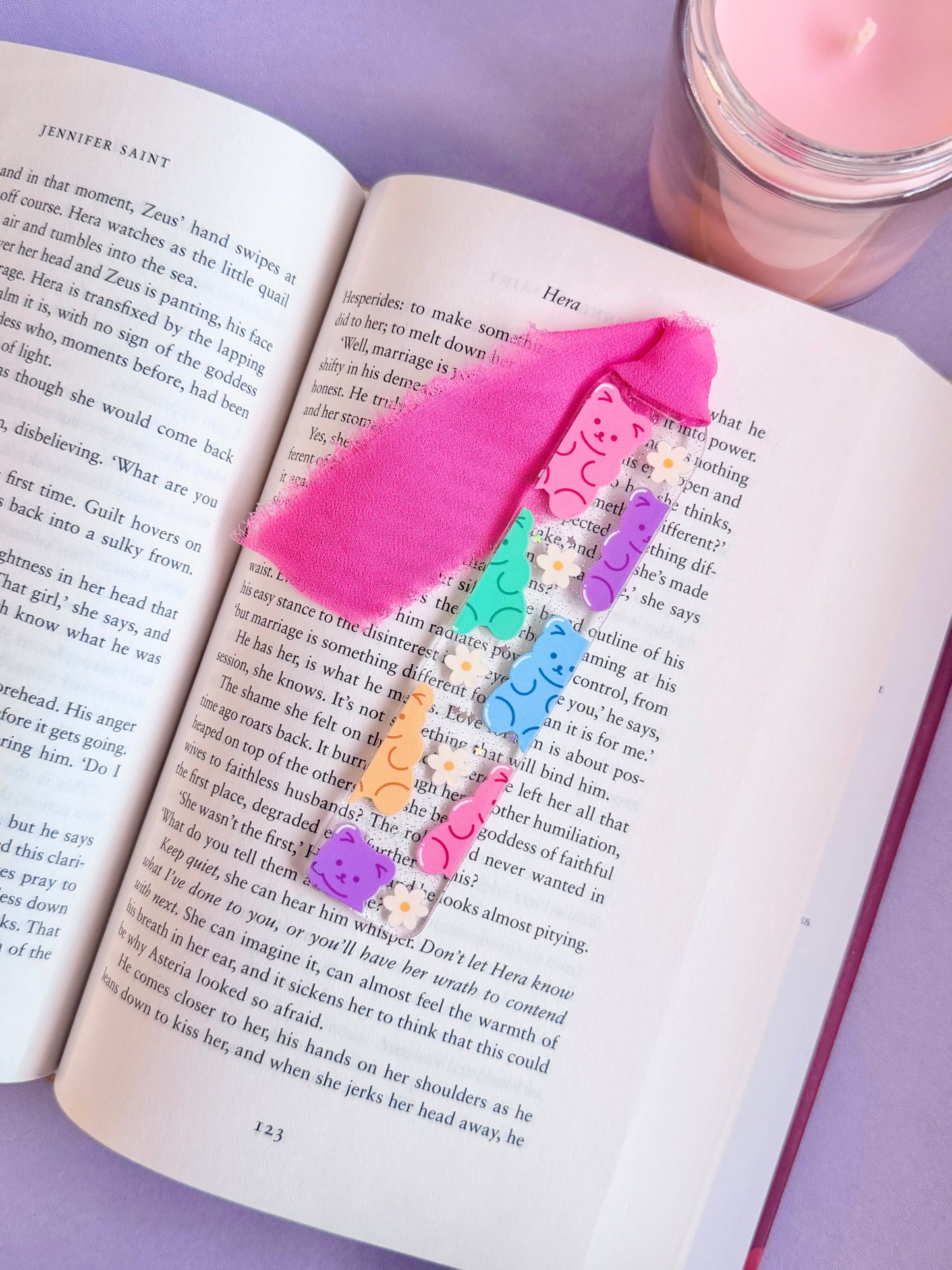 Gummy Bears Glitter Acrylic Bookmark