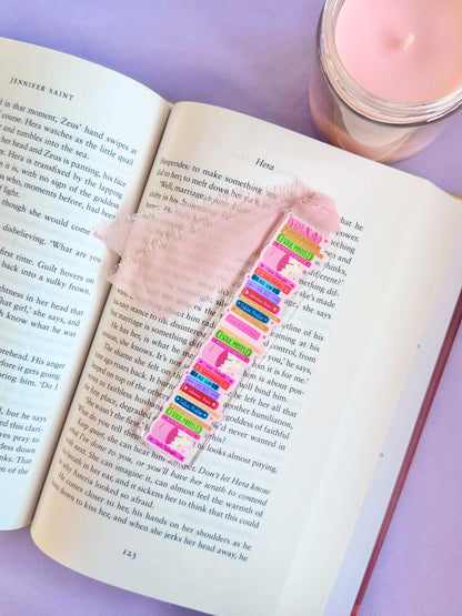 Romance Tropes Acrylic Bookmark