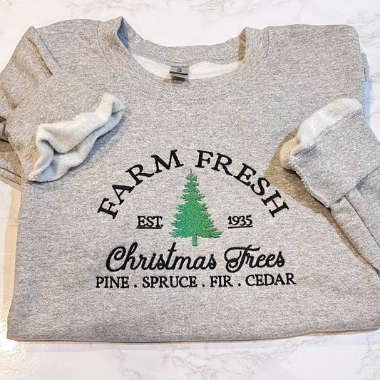 Fresh Farm Trees Crewneck Sweater