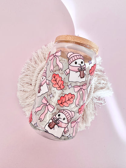 Cozy Ghosts Glass Cup