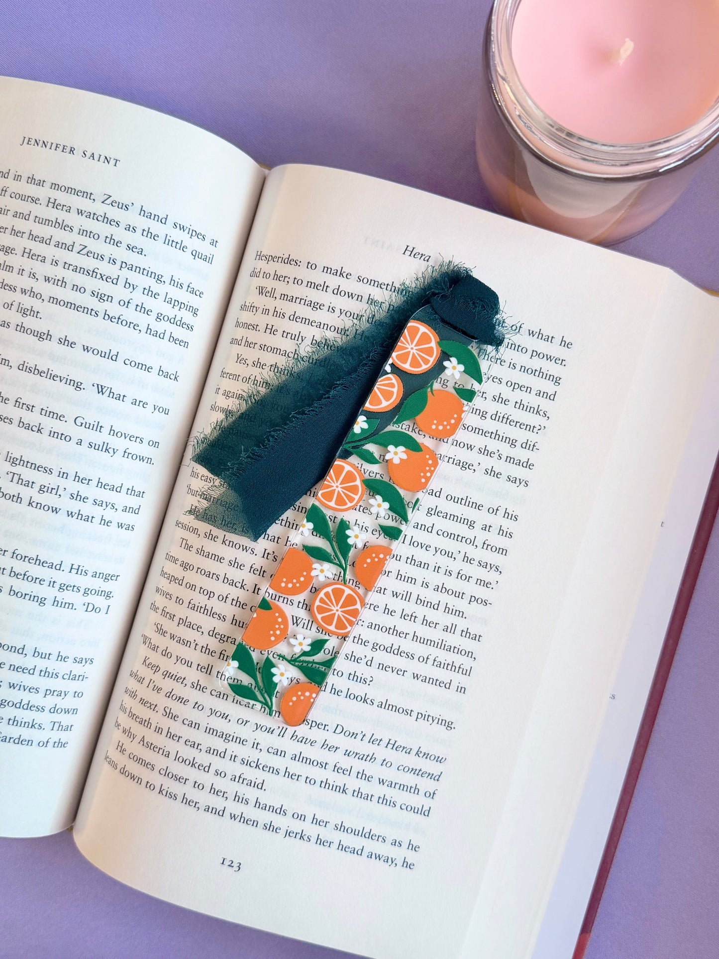 Oranges Acrylic Bookmark