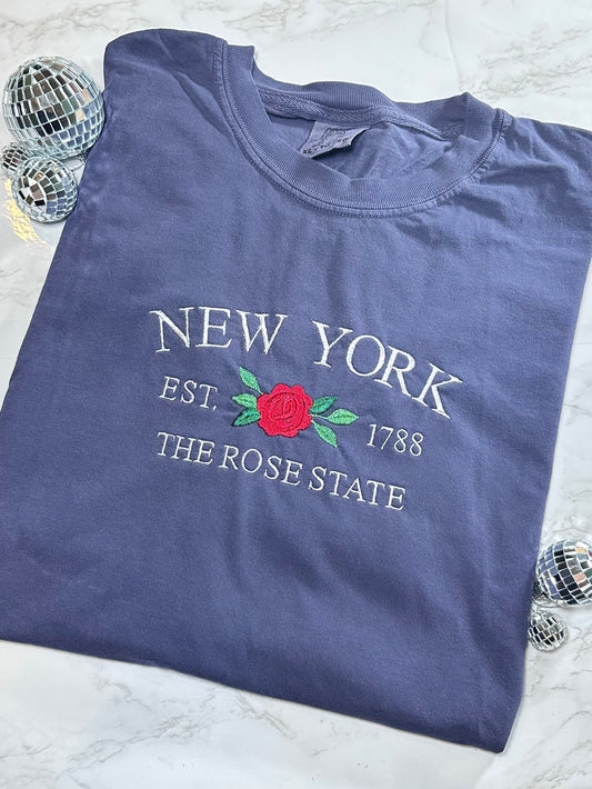 New York The Rose State T-shirt (Navy)